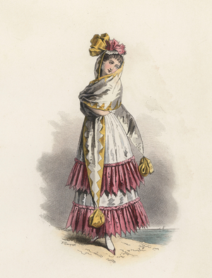 Cadiz woman ... (engraving)
