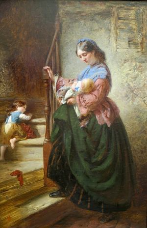 The Children’s Bedtime, 19th century (Oil on canvas)