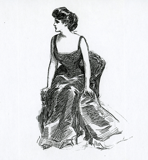 A Gibson Girl, c.1902 (litho)