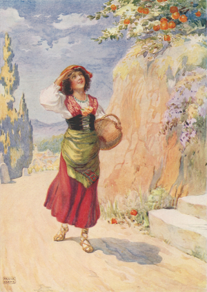 Pippa Passes, from Pippa Passes by Robert Browning (colour litho)