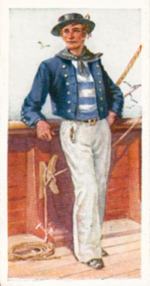 Seaman of the "Blazer", 1845 (colour litho)