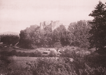 Ludlow Castle from West (b/w photo)