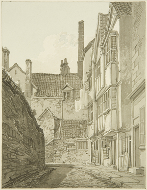The Rackhay, off Back Street (pencil & w/c on paper)