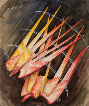 Design for Stained Glass Window, 1932 (w/c on paper)