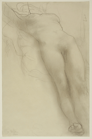 Female Torso, c.1910 (graphite with stumping on ivory wove paper)