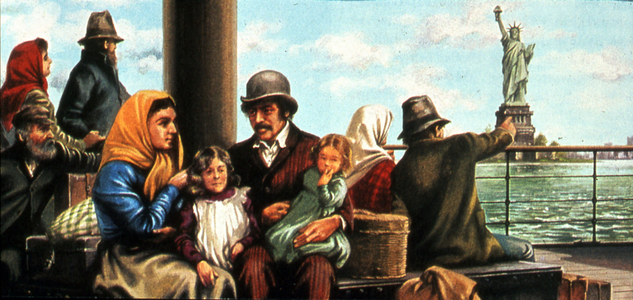 Irish (in tall hats), c.1900 (lithograph)