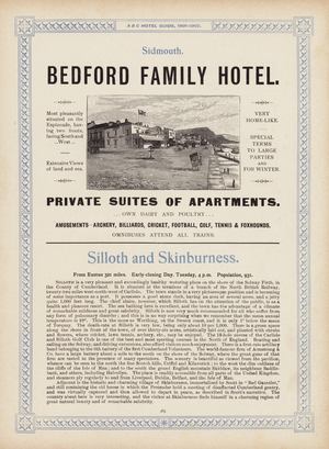 Page from the ABC Hotel Guide for Travellers and Tourists, 1901-2 (litho)
