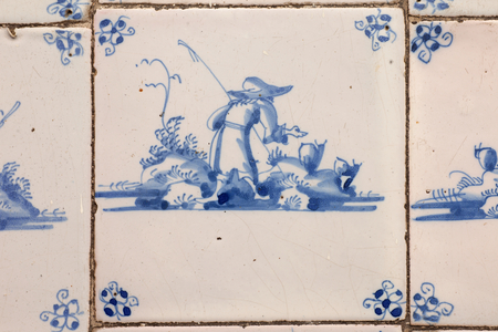 Abbey (Zwartzusterklooster). Interior. The kitchen. Setail. Ceramic tiles. 18th century.