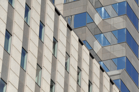 Facade of skyscrapers (photo)