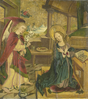 Annunciation to the Virgin, 1490 (oil on panel)