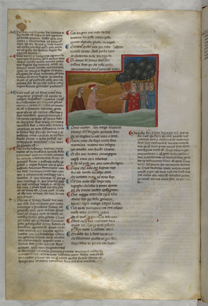 Purgatorio: Dante and Statius talk to Beatrice.