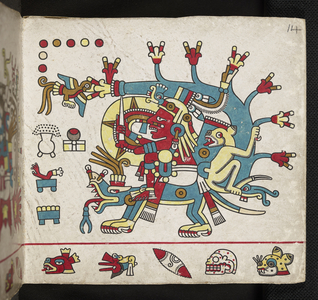 Lords of the Half-Trecenas. Codex Laud (Codex Mictlan), c.15th century (painting)
