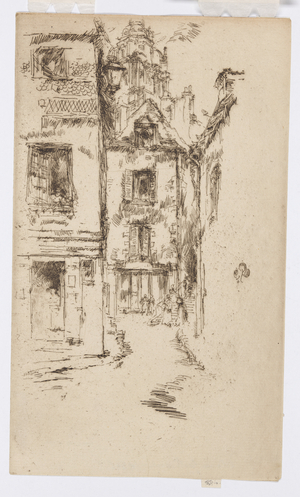 Under the Cathedral, Blois, 1888 (etching; ink on paper)