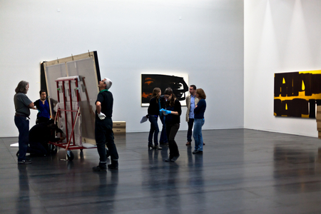 Interior view of rooms under construction, Musee Soulages, Rodez (photo)