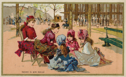 Square du Bon Marche, Paris (chromolitho)
