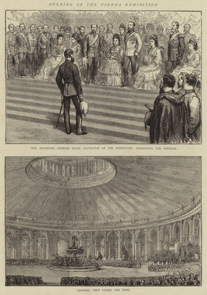 Opening of the Vienna Exhibition (engraving)