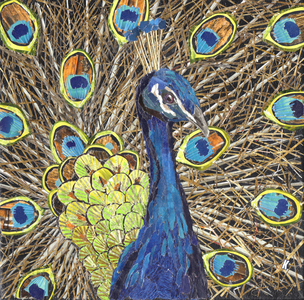 Peacock, 2018 (magazine collage)