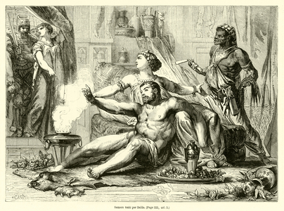 Samson trahi par Dalila (engraving)