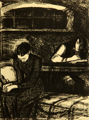 Quarrel, Illustration to Dostoyevsky's unfinished novel "Netochka Nezvanova" (1849), 1971 (litho)