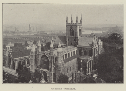 Rochester Cathedral (b/w photo)