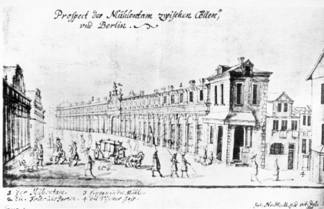 Mühlendamm in Berlin, 1690