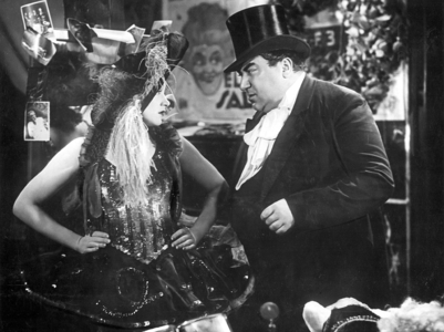 Marlene Dietrich and Kurt Gerron in The Blue Angel, 1930 (b/w photo)