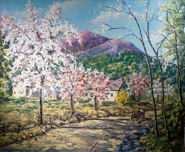 Spring Blossoms in the Valley by Carol Sirak, oil on canvas, (1906-1976), USA, Pennsylvania, Philadelphia, David David Gallery