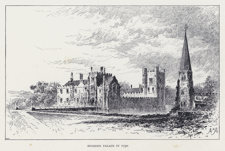 Buckden Palace in 1790 (engraving)