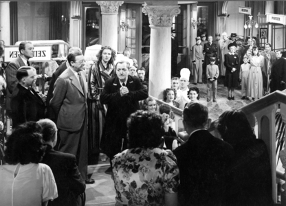 Hans Zesch-Ballot, Fritz Odemar and Hans Moser in 'Einmal der liebe Herrgott sein, 1942 (b/w photo)