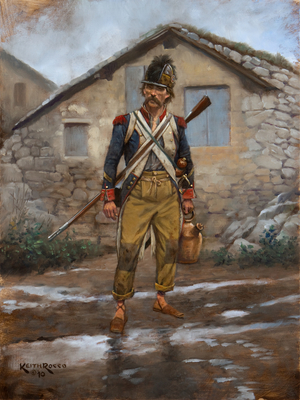 French Infantry Sergeant, 1796 , 2011 (oil on board)