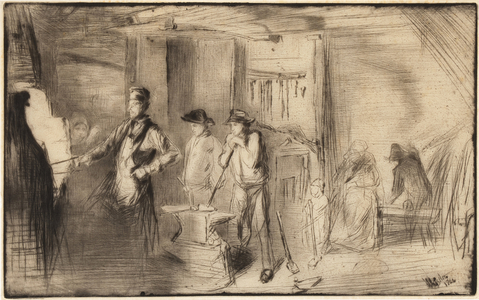 The Forge, from The Thames, 1861(drypoint on laid Japan paper)