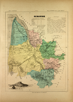 Map of Gironde France