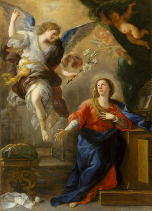 The Annunciation, 1672 (oil on canvas)