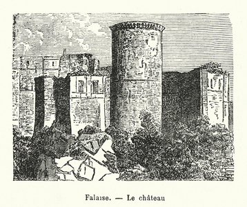 Falaise, Le chateau (engraving)