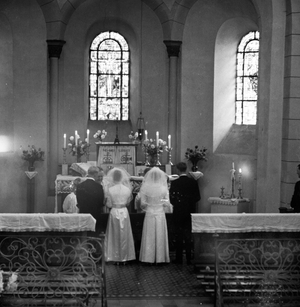 DEU, Germany, Sauerland: bridal couples and weddings in 1966 in Sauerland. NRW …, 1966 (photo)