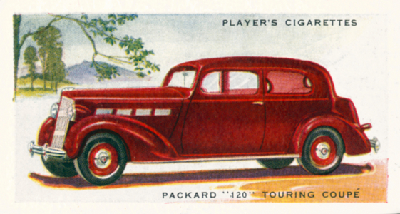 Motor Cars, c 1935: Packard "120" Touring Coupe (colour litho)