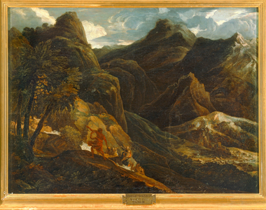 Landscape with wood