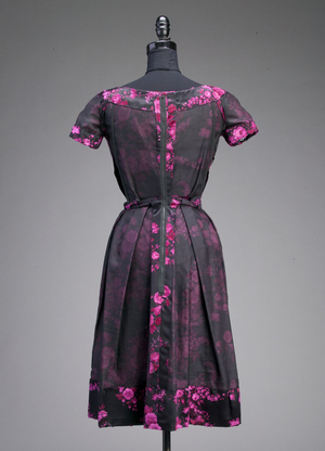 Evening gown, c.1953 (back view, inside-out), Silk velour, Christian Dior, France