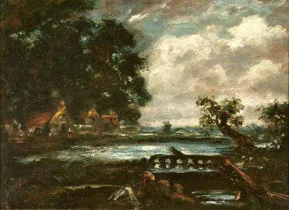 Study for The Leaping Horse (View on the Stour) (oil on canvas)