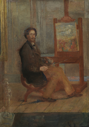 Ensor at his Easel, 1890 (oil on canvas)