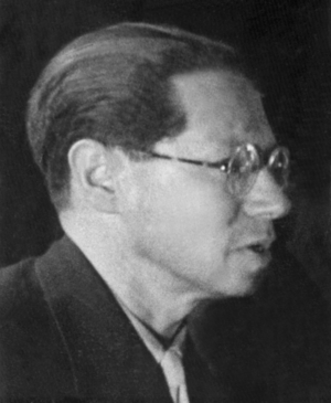 The German writer Lion Feuchtwanger in the United States (b/w photo)