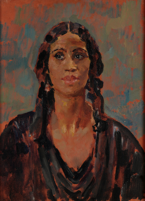 Portrait of a West Indian woman (Oil on canvas)