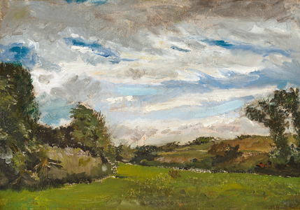 In de Duinen (In the Dunes), 1883 (oil on paper laid down on panel)