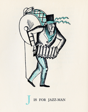 J is for Jazz-Man, 1924 (print)