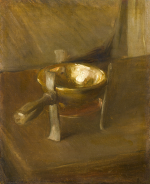 Still life with crucible, c.1890 (oil on canvas) 