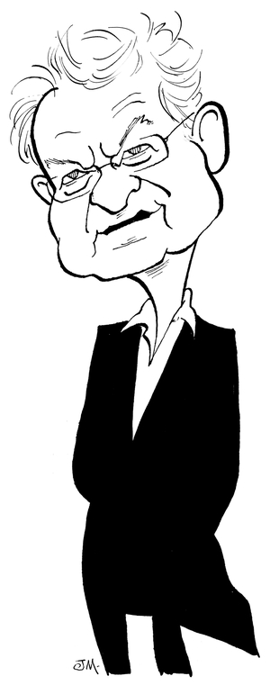 Simon Schama - caricature by John Minnion