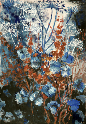 Wild Flowers, 1978 (gouache on paper)