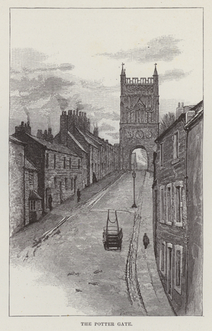 Alnwick Castle, The Potter Gate (litho)