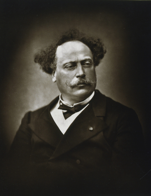 Alexandre Dumas the Younger (1824-1895) French writer. His novel La dame aux camelias (1848) was the basic story for Verdi's opera La Traviata. Photograph by Fontaine.