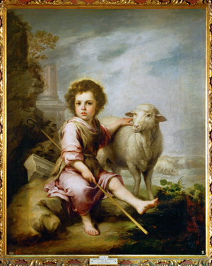 The good shepherd (painting on canvas)